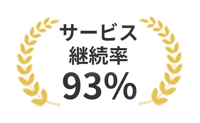 サービス継続率 93%